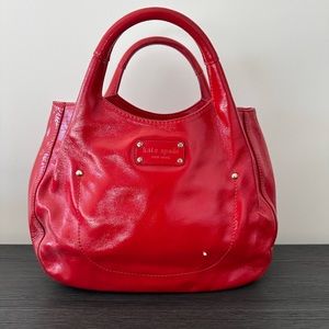 Beautiful red patent leather Kate spade shoulder bag